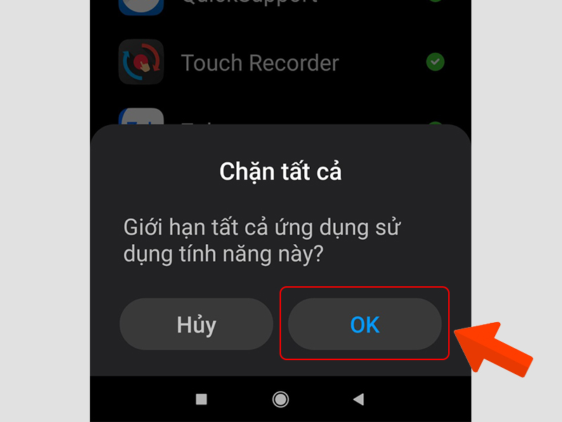 Chọn OK